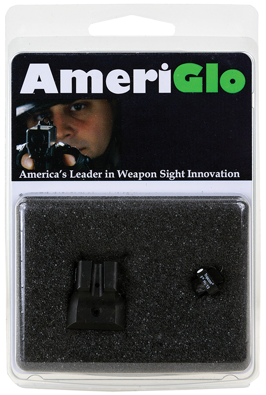 AmeriGlo SW141 i-Dot Sight Set for Smith & Wesson M&P Shield  Black | Green Tritium with White Outline Front Sight Green Tritium i-Dot Rear Sight