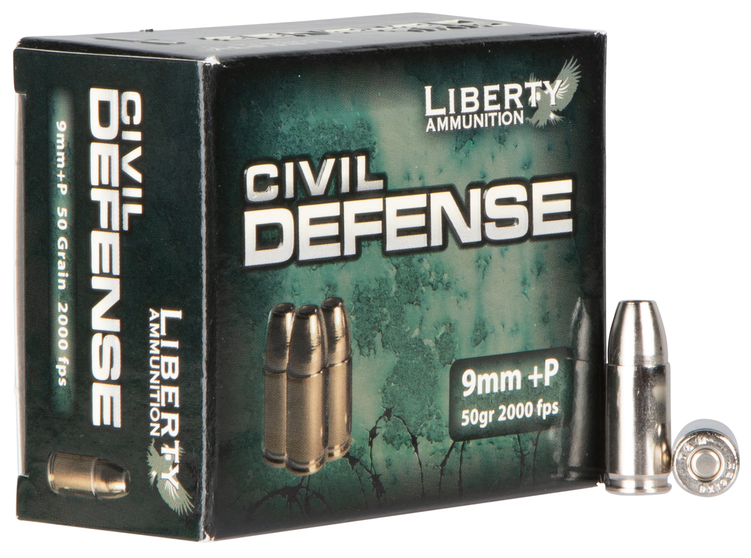 LIBERTY AMMO CIVIL DEFENSE 9MM LUGER 50GR. HP 20-PACK