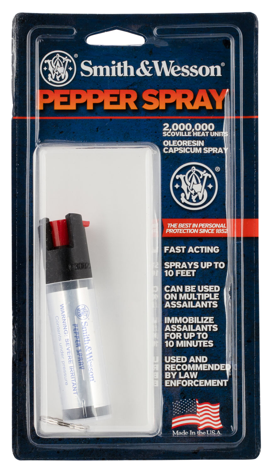 S&W Pepper Spray 1251 Pepper Spray  OC Pepper Range 10 ft 0.75 oz Clear Includes Keycap