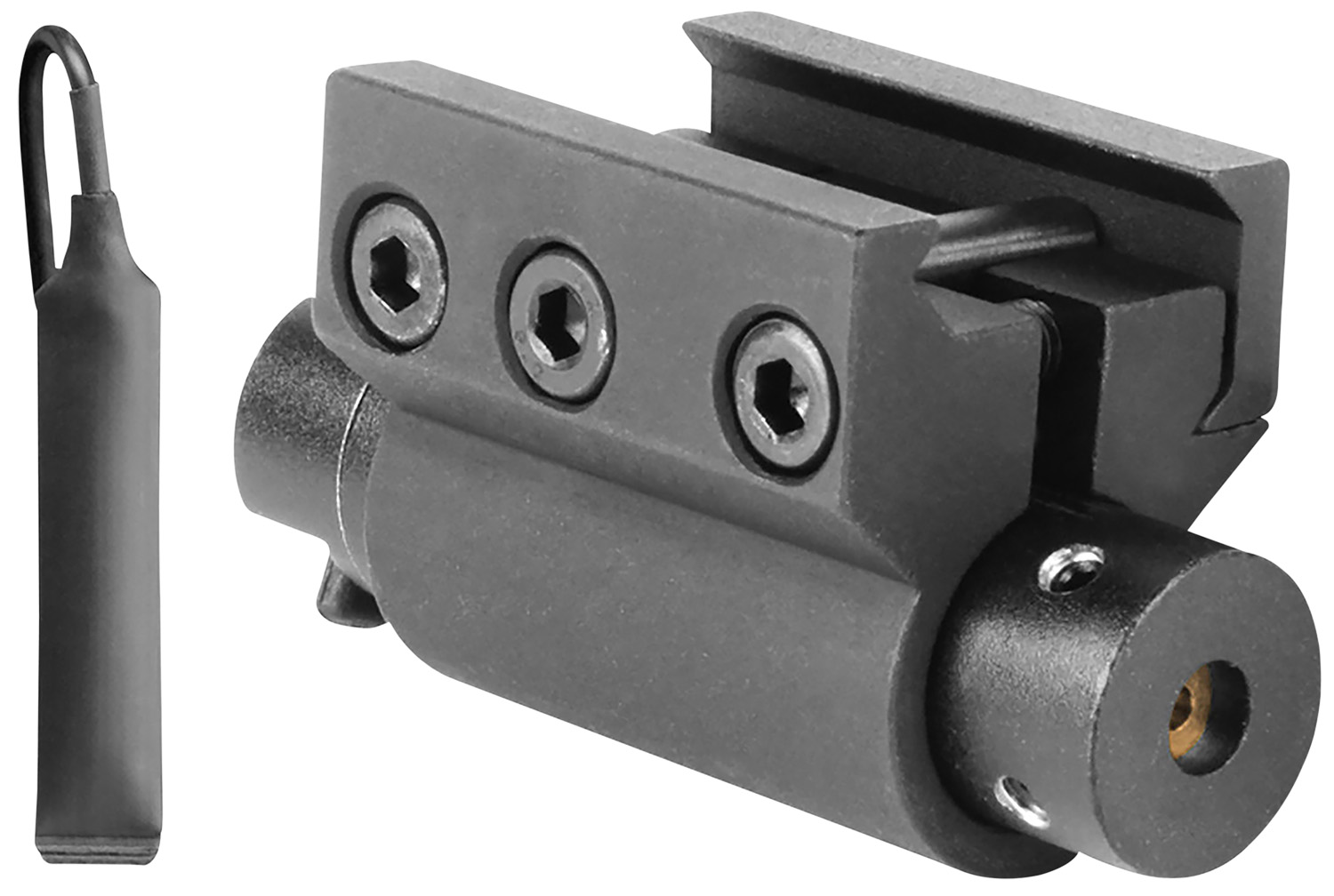 Aim Sports LH002 Pistol & Rifle Laser Sight 5mW Red Laser with 635-650nM Wavelength Up To 500 yd Range Black Anodized Finish Aluminum Includes Picatinny Mount