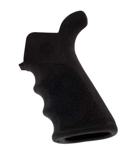 Hogue 15020 OverMolded Beavertail Cobblestone Black Rubber with Finger Grooves for AR-15, M16