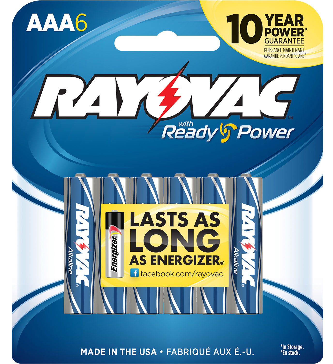 Rayovac 8246F AAA  1.5V Alkaline 2700 mAh 6 Pack