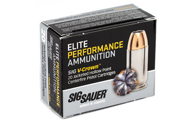 Sig Sauer Elite Performance Pistol Ammunition .380 ACP 90 gr Elite V-Crown JHP Box 20