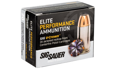 Sig Sauer E40SW120 Elite V-Crown  40 S&W 165 gr Jacketed Hollow Point (JHP) 20 Bx/ 10 Cs