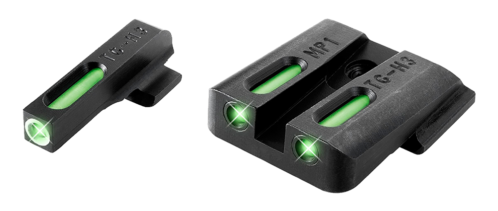 TruGlo TG-13MP1A TFX  3-Dot Set Tritium/Fiber Optic Green with White Outline Front, Green Rear Nitride Fortress Frame for S&W M&P, M&P Shield Including 22, 9/40 SD (Except 22 Compact, CORE, SD VE)