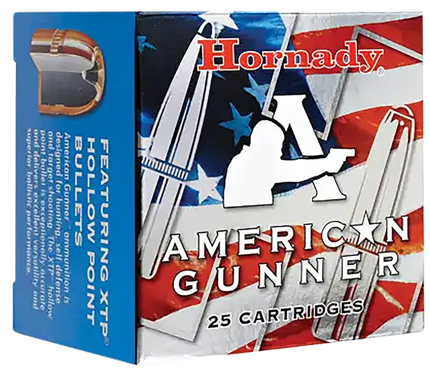 HORNADY AMERICAN GUNNER 9MM LUGER+P 124 GR XTP 25RD 10BX/C