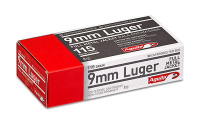Aguila Ammunition 9mm Luger Handgun Ammo - 115 Grain | FMJ | 50rd Box
