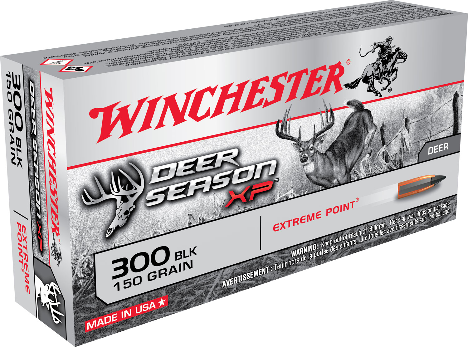 WINCHESTER DEER XP 300 AAC 150GR EXT POINT 20RD 10BX/CS
