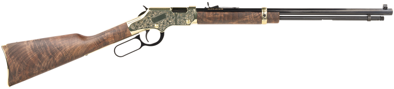 Henry H004d3 Golden Boy Deluxe Engraved 3rd Edition Lever Action 22 Short Long Lr 16 Lr 21 Short Octagon Barrel Brasslite American Walnut Right Hand Km Coffee Corks And Camo