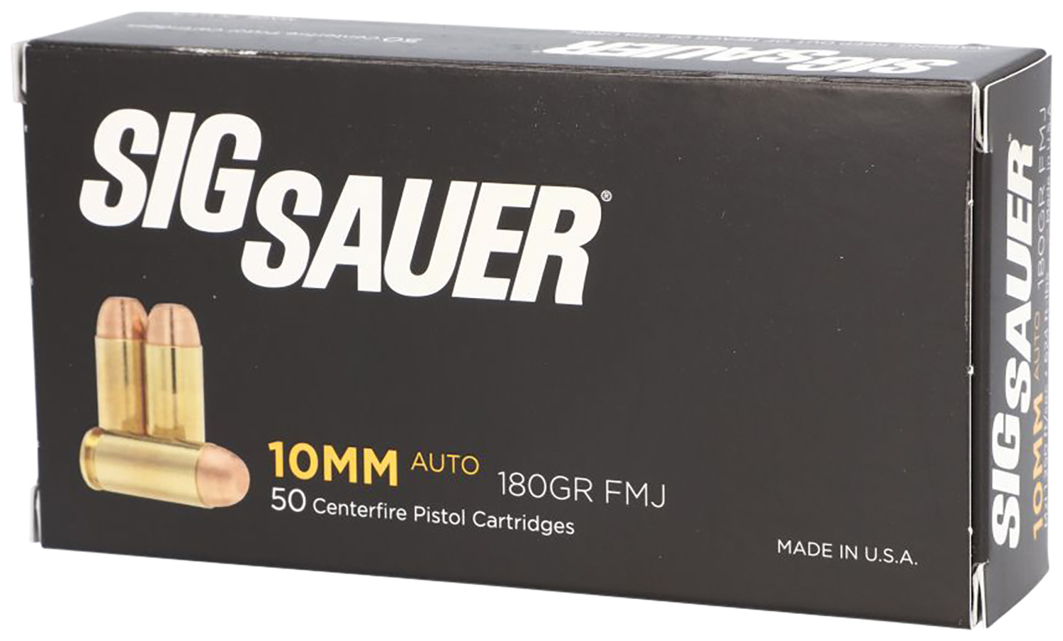 Sig Sauer E10MB150 Elite Ball  10mm Auto 180 gr Full Metal Jacket 50 Per Box 20 Cs