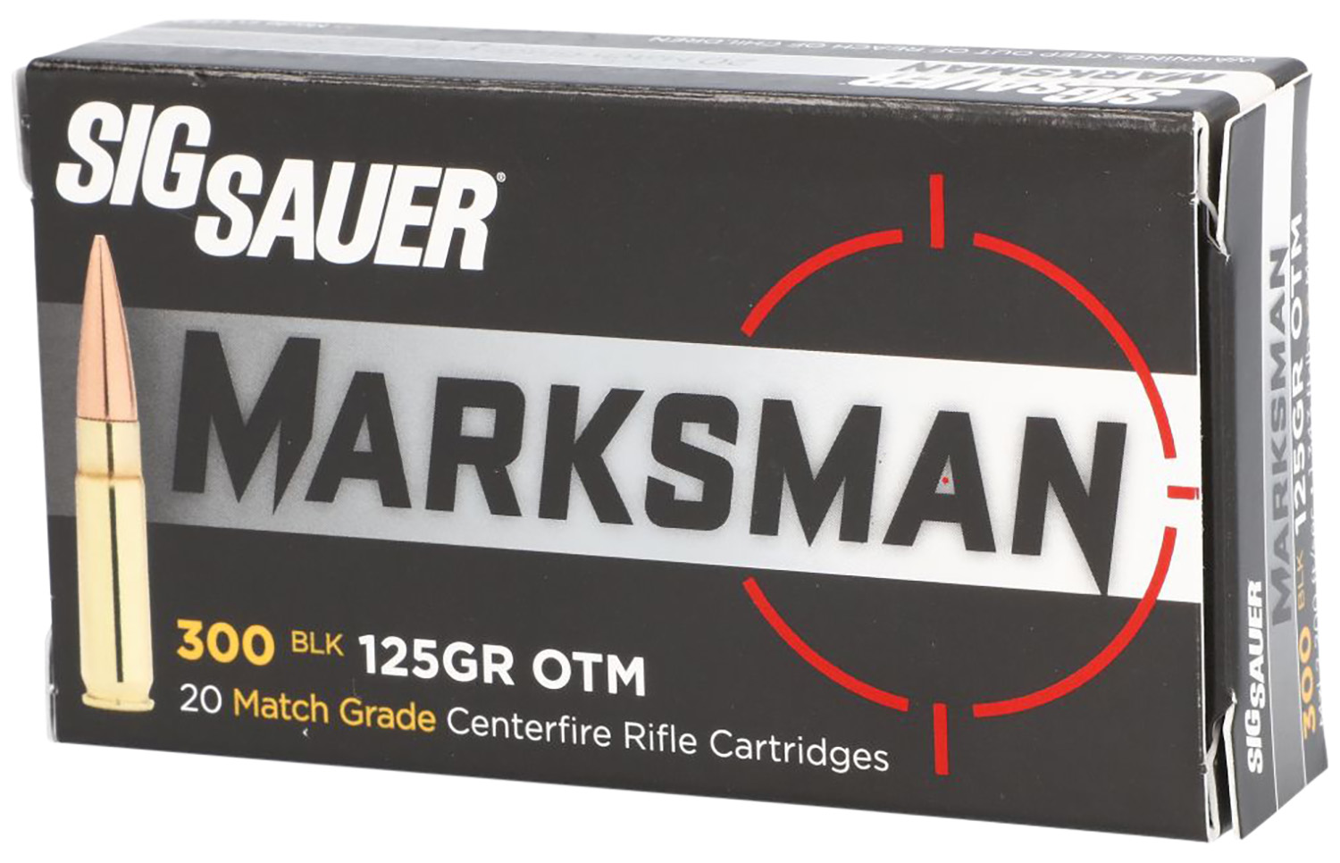 Sig Sauer E300A120 Marksman  300 Blackout 125 gr Open Tip Match 20 Per Box 25 Cs