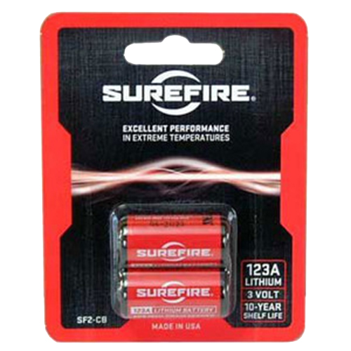 SureFire SF2CB CR123A  3V Li-Ion 1500 mAh 2 Pack