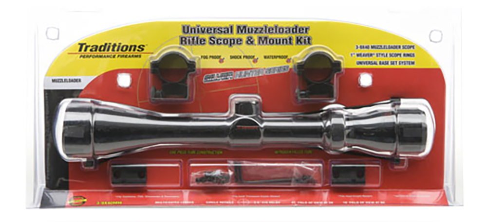 TRADITIONS SCOPE KIT 3-9X40MM DUPLEX MEDIUM RINGS 2PC BASE