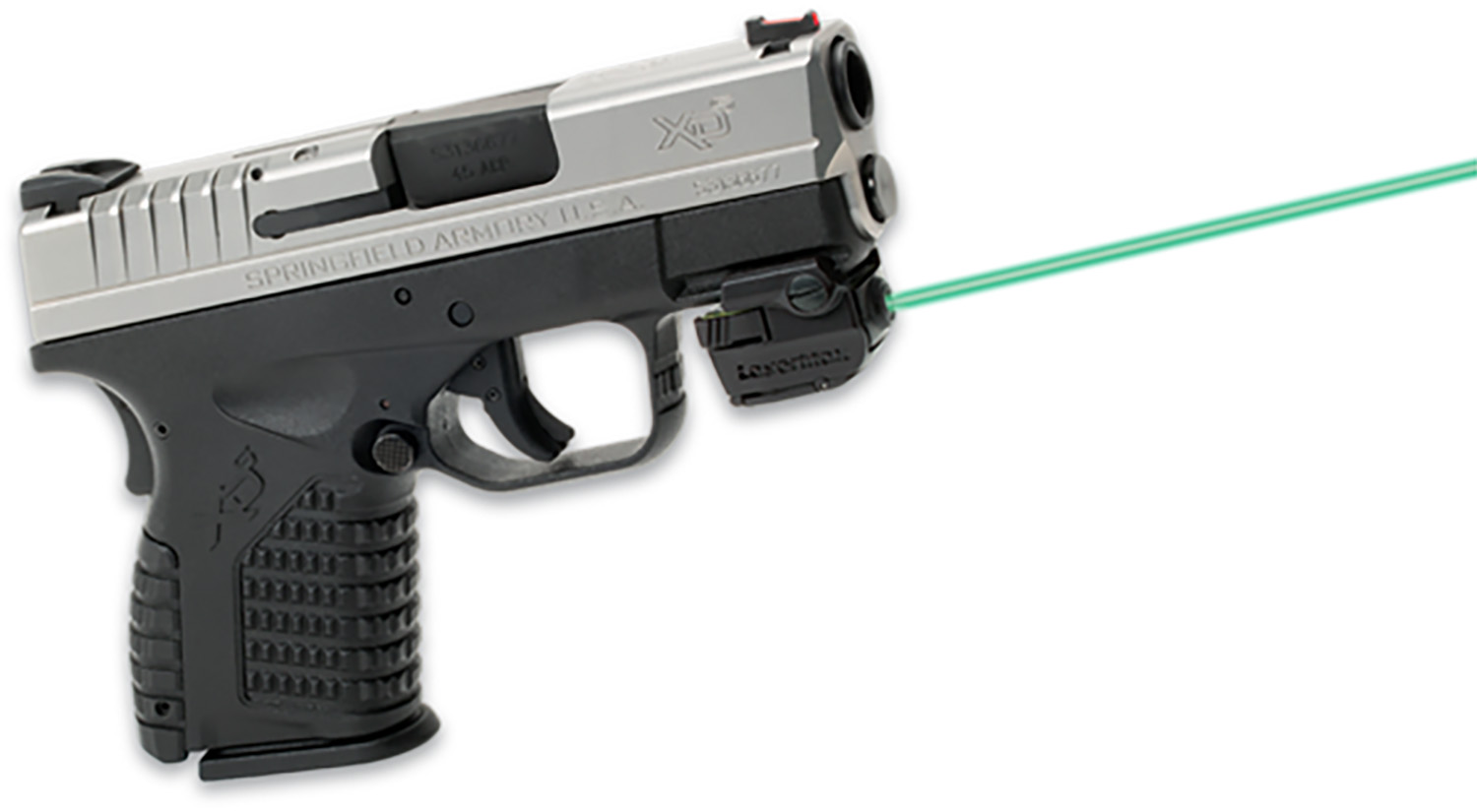 LaserMax LMSMICRO2G Micro ll Laser 5mW Green Laser with 532nM Wavelength & Black Finish for Rail-Equipped Compact & Subcompact Pistols