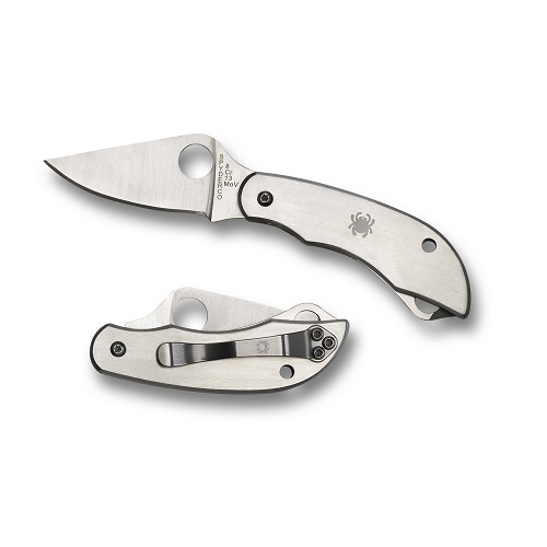 Spyderco C176P&S Clipitool  Silver Stainless Steel Folding 8Cr13MoV SS 4.57