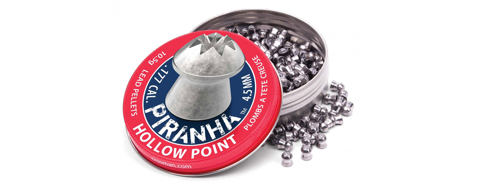 Crosman LPPH7 Premier Piranha Hollow Point Pellet, .177 Caliber