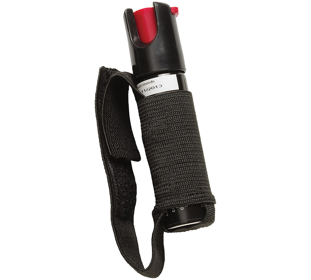 SABRE RED PEPPER/UV DYE .75 OZ STREAM BLACK W/HAND STRAP THE RUNNER NY COMPLIANT