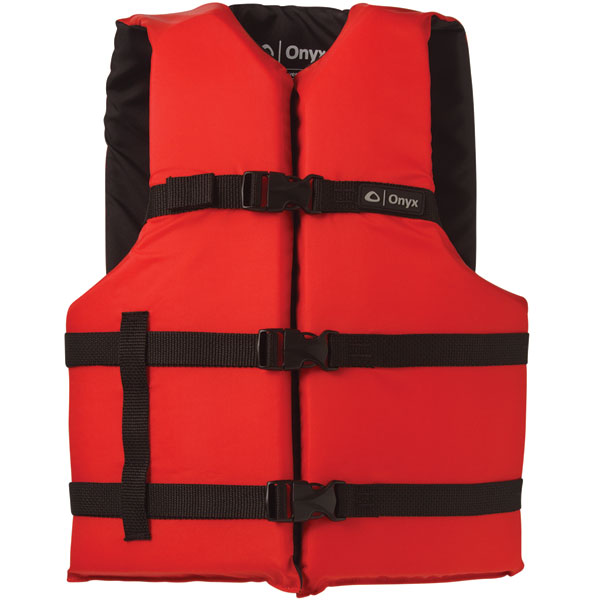 Onyx 103000-100-005-12 General Purpose Life Vest Adult PFD, Red