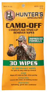 Hunters Specialties Camo-Off  <br>  Makeup Remover Wipes 30 pk.
