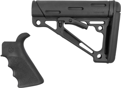 HOGUE AR-15 GRIP & OVERMOLDED COLLAPSIBLE STK COMMERICAL BLK