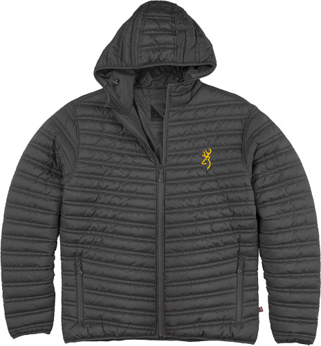 BROWNING PACKABLE PUFFER JACKET CARBON GRAY MEDIUM*