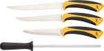 BROWNING KNIFE FILLET CMBO 4PC SET W/SHARPENING ROD/ROLL SHTH