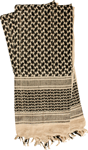 RED ROCK SHEMAGH HEAD WRAP KHAKI/BLACK