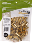 TOP BRASS ONCE FIRED UNPRIMED BRASS .40SW 100CT POUCH!
