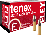ELEY TENEX RAPID FIRE PISTOL 22LR 40GR RN 50RD 100BX/CS