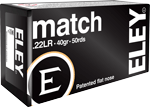 ELEY MATCH 22LR 40GR EPS 50RD 100BX/CS