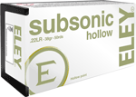 ELEY SUBSONIC 22LR 38GR HP 50RD 100BX/CS