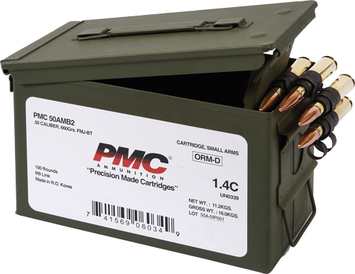 Pmc 50 Bmg Ammo Can 660gr 100rd Linked Fmj Bt Autumn Sky Outfitters