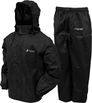 FROGG TOGGS RAIN & WIND SUIT ALL SPORTS LARGE BLK/BLK