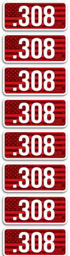 MTM AMMO CALIBER LABELS .308 8-PACK