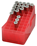MTM E-50 Series Square Hole Ammo Box  <br>  .41 Mag to 44 Mag Clear/Red 50 rd.