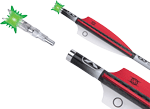 TENPOINT LIGHTED XBOW NOCK ALPHA-BLAZE GREEN 3PK