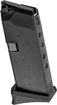 KCI USA INC MAGAZINE FOR GLOCK 43 9MM 6RD BLK POLY W/GRIP EXT