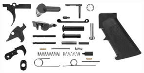 Del-Ton Inc LP1045 Lower Parts Kit  with Black Polymer Pistol Grip