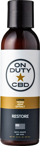 ON DUTY CBD PURE LOTION 120ML BOTTLE (4 FL.OZ.)