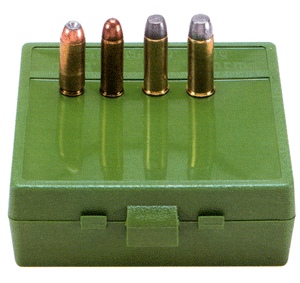 MTM AMMO BOX .50AE/.50SW MAG 64-ROUNDS FLIP TOP STYLE GREEN