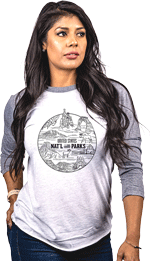 NINE LINE APPAREL NATIONAL PARKS WMN'S SHIRT GRAY/WHTLRG!