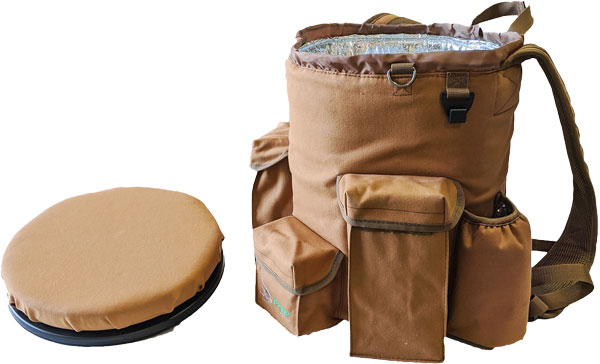 PEREGRINE OUTDOORS VENTURE BUCKET PCK W/SEAT CLASSIC BRWN