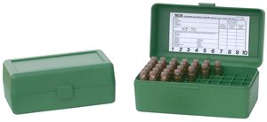 MTM Case-Gard Rifle Ammo Box  <br>  RMLD-50 Green 50 rd.