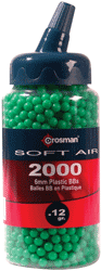 CROSMAN SOFTAIR 6MM PLASTIC BB'S 2000 COUNT JAR WITH SPOUT